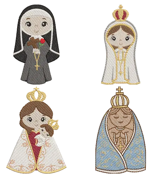Matriz de Bordado Kit Santas